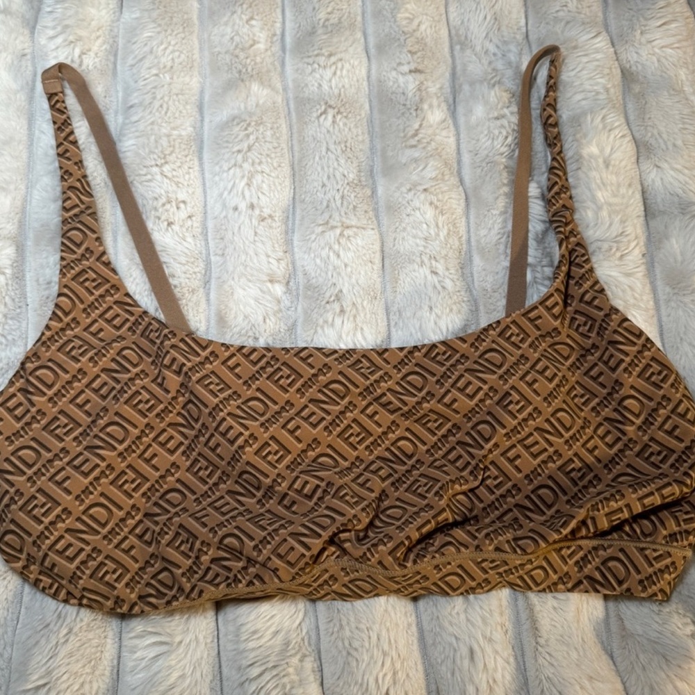 SKIMS Fendi Logo Print Bralettes - 2 pairs